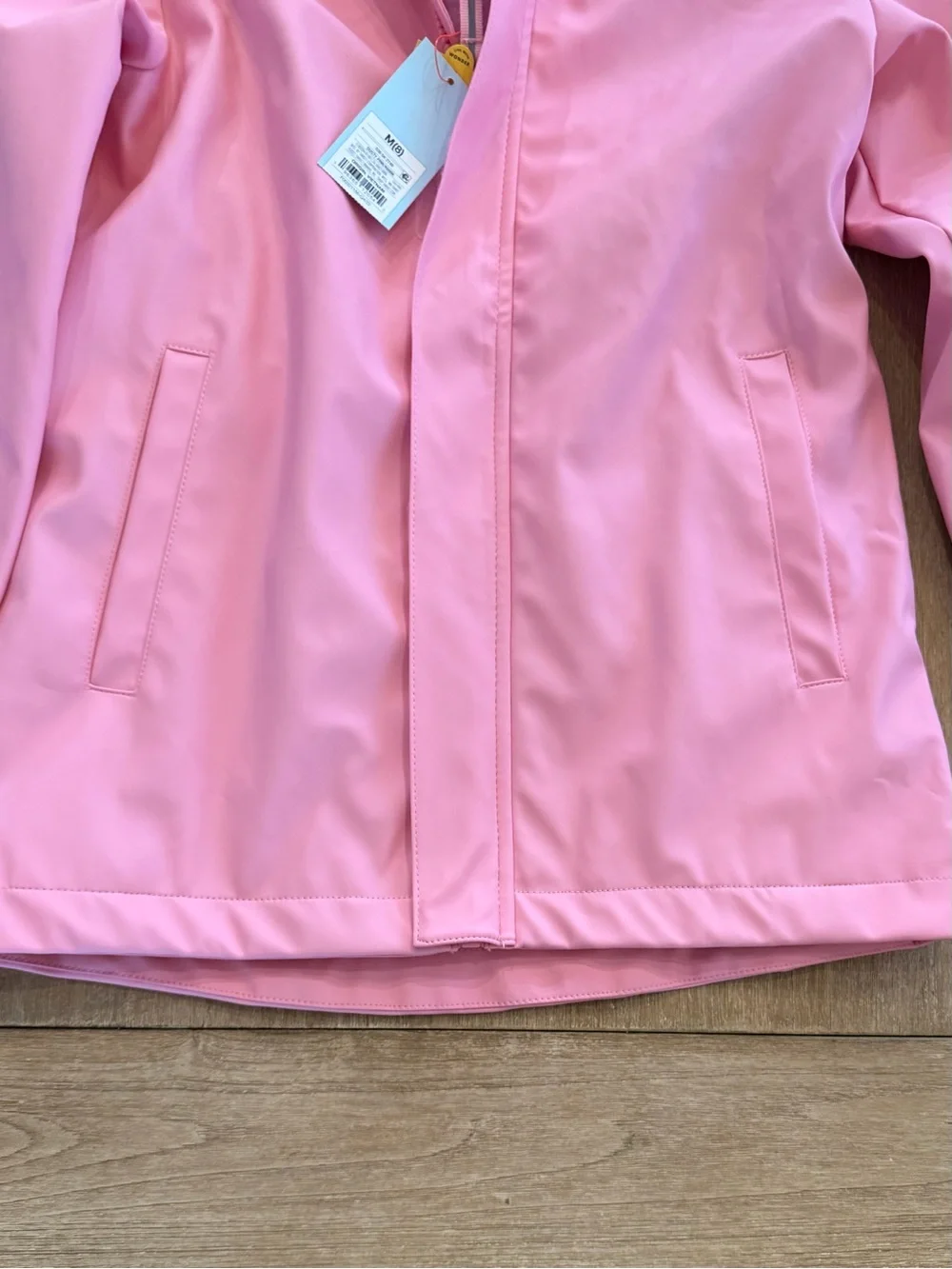 Cat & Jack Girls Pink Hooded Rain Jacket NWT Size M (8) Waterproof - Picture 3 of 9